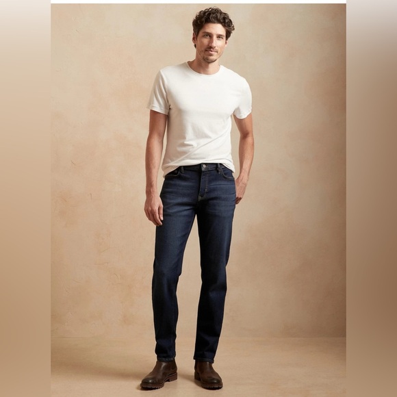Banana Republic Men's Slim World Traveler Jeans SZ 40x 34 NWT Dark Mid Rise.NWOT - Picture 1 of 8
